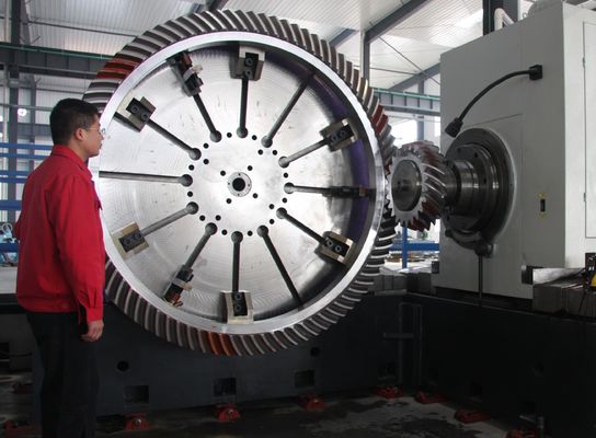 Het grote Diameter Spiraalvormige Konische Tandwiel Buitendia 2000mm 20CrMnTi-Materialen snakt Gebruikend het Leven